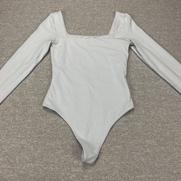 Aritzia Babaton Contour Second-skin Squareneck Bodysuit Heather Chrome Size S - Picture 16 of 16